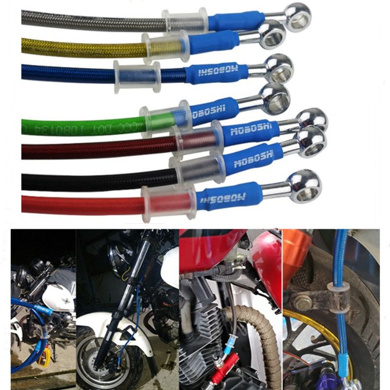 Universal 300 zu 2200mm Motorrad Hydraulische Verstärkt Bh Kupplung Öl Schlauch e Rohr Geflochtene Stahl Kabel Für ATV Dirt_voghion.com
