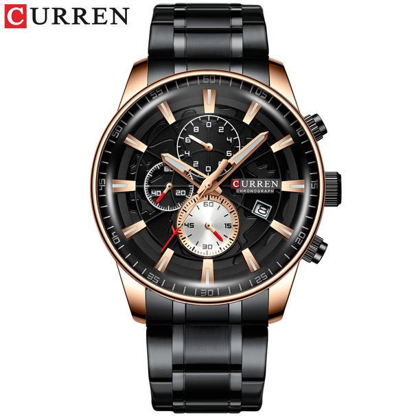 Men's Waterproof Quartz Watch With Date Display, Round Dial, Alloy Strap, Business Casual Wristwatch For Everyday Wear_voghion.com