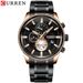 Men's Waterproof Quartz Watch With Date Display, Round Dial, Alloy Strap, Business Casual Wristwatch For Everyday Wear_voghion.com