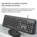 1 Design senza ritardi 104 tasti Texture liscia Migliora l'efficienza ABS Ufficio Scuola USB Tastiera cablata Mouse Set Computer_voghion.com