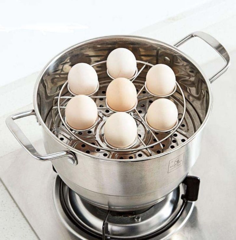Triangle steaming rack egg steaming rack stainless steel egg steaming rack anti-scald partition cooking steaming rack high leg steaming rack_voghion.com