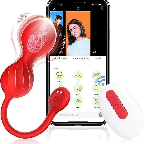 Giocattoli sessuali per adulti in silicone impermeabile per donne e coppie con telecomando APP, vibratore per punto G e clitoride, palline di Kegel per allenamento vaginale_voghion.com