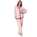 Damen Herbst und Winter Fleece Verdickt Einfaches und Bequemes Pyjama Set_voghion.com