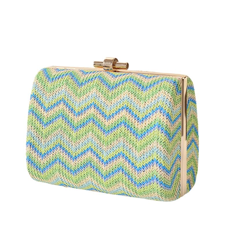 Sommer kleine frische stroh gewebte material frauen europäischen und amerikanischen stil einzigen schulter gurt kette abendessen tasche_voghion.com