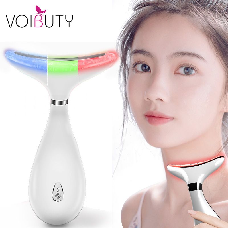 Fotontherapie LED Gezicht Hals Lift Draai Massager Verminder Dubbele Kin Gezichtsrimpel Verwijdering hine Schoonheidsverzorging Massage_voghion.com