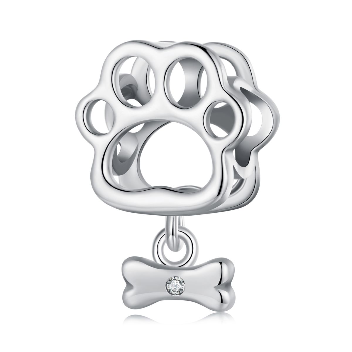Hållad hundtassberlock Sterling Silverberlock,SCC2955_voghion.com