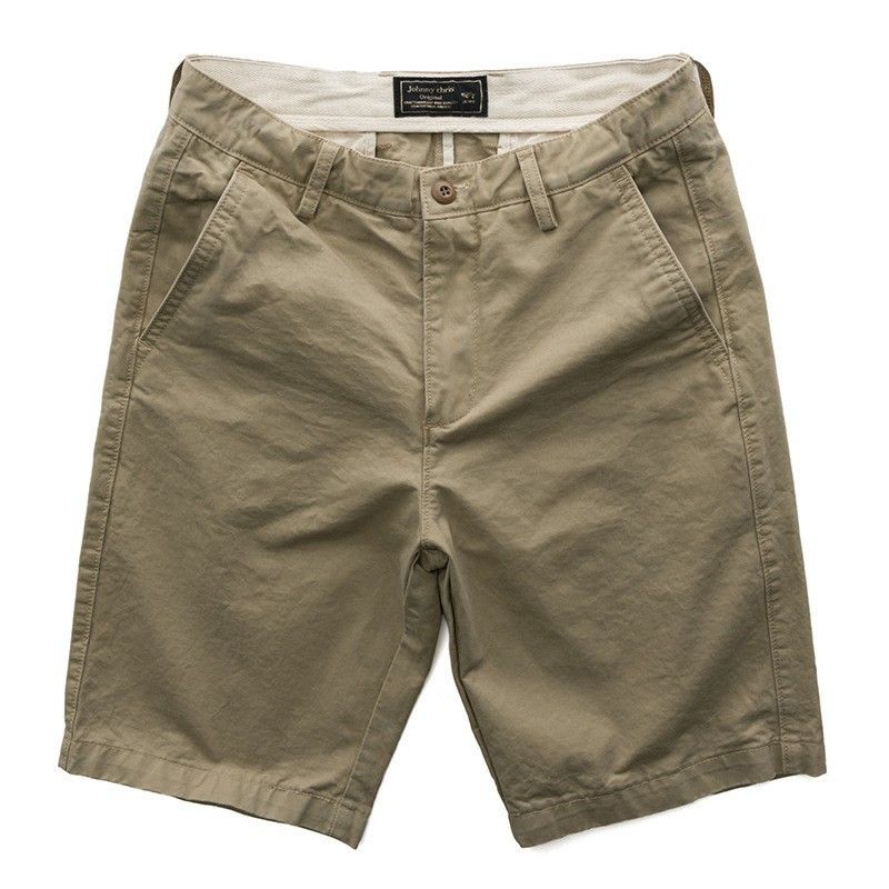 Trendy Summer Casual Shor For Men With Belt, Five-Point Loose Straight Cargo Shor, Solid Color Spor Mid-Length_voghion.com
