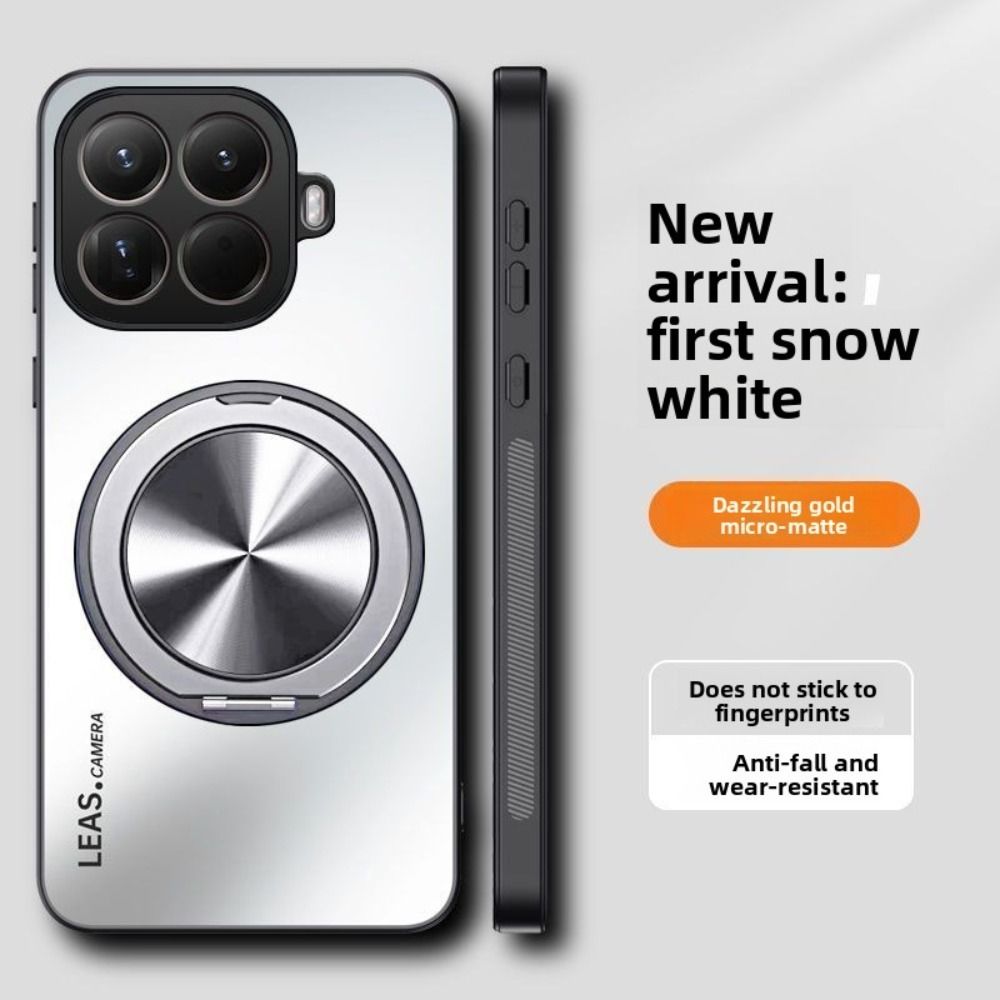 Shockproof Armor AG Frosted Ring Magnetic Car Holder Case For Xiaomi 15T 14T/13T Ultra 17 Pro Max Camera Protect Matte_voghion.com
