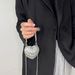 Borsa a tracolla da sera da donna con mini catena a cuore e strass, nuova moda 2024_voghion.com