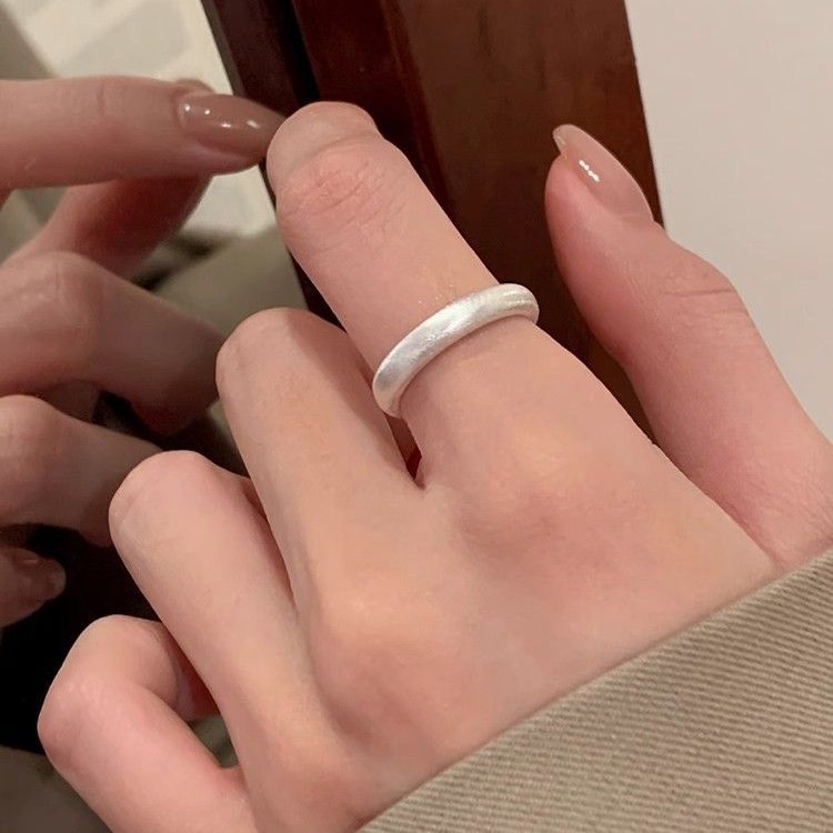 High-Value Versatile Plain Band For Women, Tail Niche Design, High-End Feel, Light Luxury Index Finger Ring, Open Ring_voghion.com