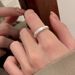 High-Value Versatile Plain Band For Women, Tail Niche Design, High-End Feel, Light Luxury Index Finger Ring, Open Ring_voghion.com
