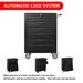 7-Drawer Rolling Tool Chest Cabinet, Large Capacity Metal Tool Box With Wheels And Cylinder Locking, Roll Around Storage Organizer Tool Cart For Garage, Warehouse, Work Shop - Black_voghion.com