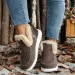 Winterstiefel mit rundem Kopf, Plüsch, bequem, warm, kurzes Rohr, flache Unterseite, große Damenstiefel, Größe 36–43 241113_voghion.com