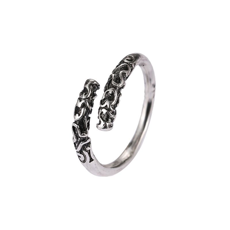 Qingwen Jewelry Great Sage Return Sun Wukong Golden Cudgel Ring Creative Retro Couple's Open Ring_voghion.com