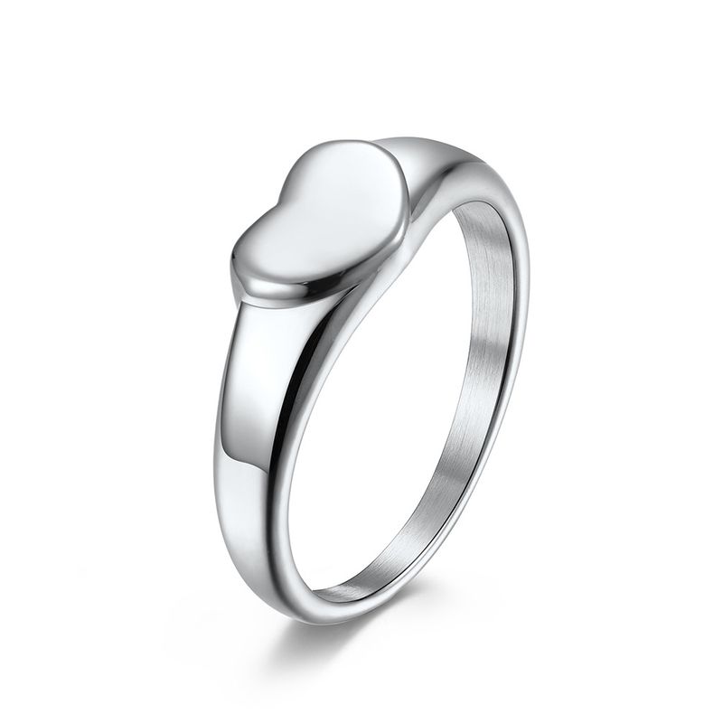 Bracciale da donna con anello a forma di cuore in acciaio inossidabile Anelli singoli_voghion.com