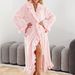 Château-Inspired Oversized Velvet Bathrobe - Oeko-Tex® Class I Certified, Recycled Polyester, Perfect For Spa Days & Historical Home Décor_voghion.com