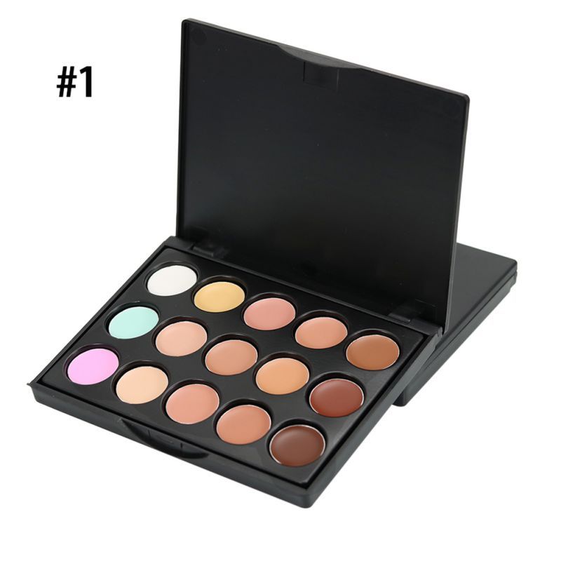 15 farver Face Concealer Palette Foundation Shades Contour Makeup Kit Vandtæt Naturlig Bronzer Cream Makeup Kosmetisk_voghion.com