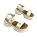 Internet Berühmte Dicke Und Weiche Sohlen Klett Strand Schuhe Für Frauen 2025 Neue Sommer Stil Casual Vielseitige Sandalen Mit EINE_voghion.com