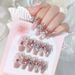 Wearing Finished Sheet Box False Shining Bride Nail Patch U32_voghion.com
