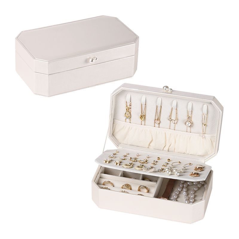Katherge Simple Modern Jewelry For Earrings, Rings, Necklaces, Leather Exquisite High-end Storage Box_voghion.com