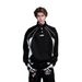 Men’s Stand Collar Heavyweight Sweatshirt – Trendy Slim Fit Pullover (Non-Branded, Poly-Cotton Blend, Black/White Casual Streetwear Essential)_voghion.com