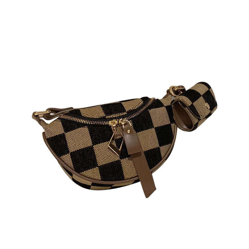 Bolso de sillín Retro a cuadros para mujer, nueva tendencia 2023, bolso de una tira, bolso de pecho, bolso de nicho para las axilas_voghion.com