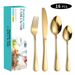 Set di stoviglie occidentali in acciaio inossidabile, coltello da bistecca, forchetta e cucchiaio, set da 16 pezzi, coltello, forchetta, cucchiaio e cucchiaino, set regalo_voghion.com