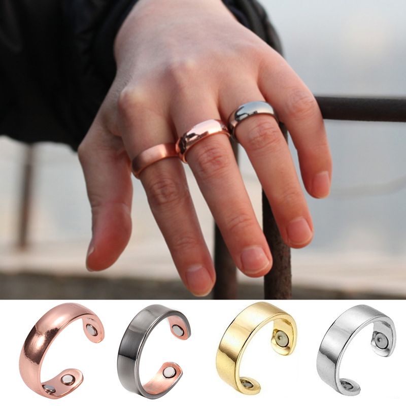 Anillo Shuosbai para hombre, joyería magnética con apertura, galvanoplastia, anillo de dedo geométrico, regalos de cumpleaños_voghion.com
