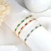 Women's Jewelry Brass Real Gold Electroplating Stacking Wear Three Layers Inlaid With Colored Zircon Light Luxury Ladies Bracelet_voghion.com