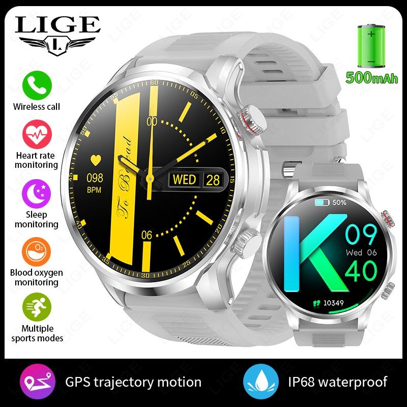 2025 New 1.95”HD Extra Large Screen GPS Outdoor Professional Sports Smart Watch Men Women Heart Rate Bluetooth Call_voghion.com