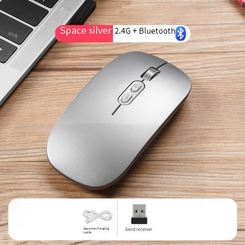 Wireless Silent Bluetooth Mouse For Laptop & Desktop, 1600DPI, 3 Adjustable DPI Levels, Ergonomic Design (White/Pink/Black/Silver/Gray/Rose Gold)​_voghion.com