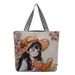 New Women's Canvas Tote Shoulder Cartoon Butterfly Woven Rust Simple Capacity Shopping Short Trip Large Bag_voghion.com