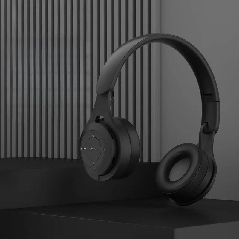 Auriculares inalámbricos Bluetooth gigantes supraaurales deportivos con graves profundos y cancelación de ruido, universales para teléfonos Android._voghion.com