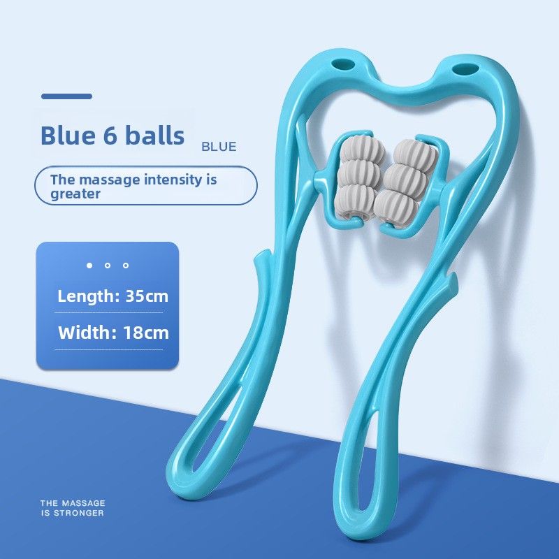 Cervical Manual Clamp Multi-Functional Kneading Roller 6-Ball Shoulder Neck Relaxation Wealth Pack Massager_voghion.com