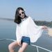 2024 New Solid Color Breathable Outer Coat Button Chiffon Sunscreen Women's Fashion Travel Shawl Live Broadcast_voghion.com