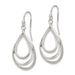 Sterling Silver Polished Triple Teardrop Dangle Earrings_voghion.com