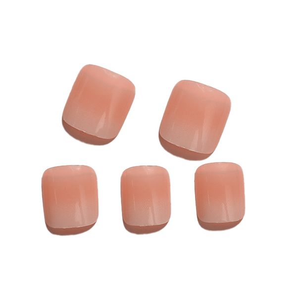 Toe Nails Gradient Cherry Blossom Pink Wear On Nails Simple And Noble Toe Nails Special Ins Style French Wear On Nails_voghion.com