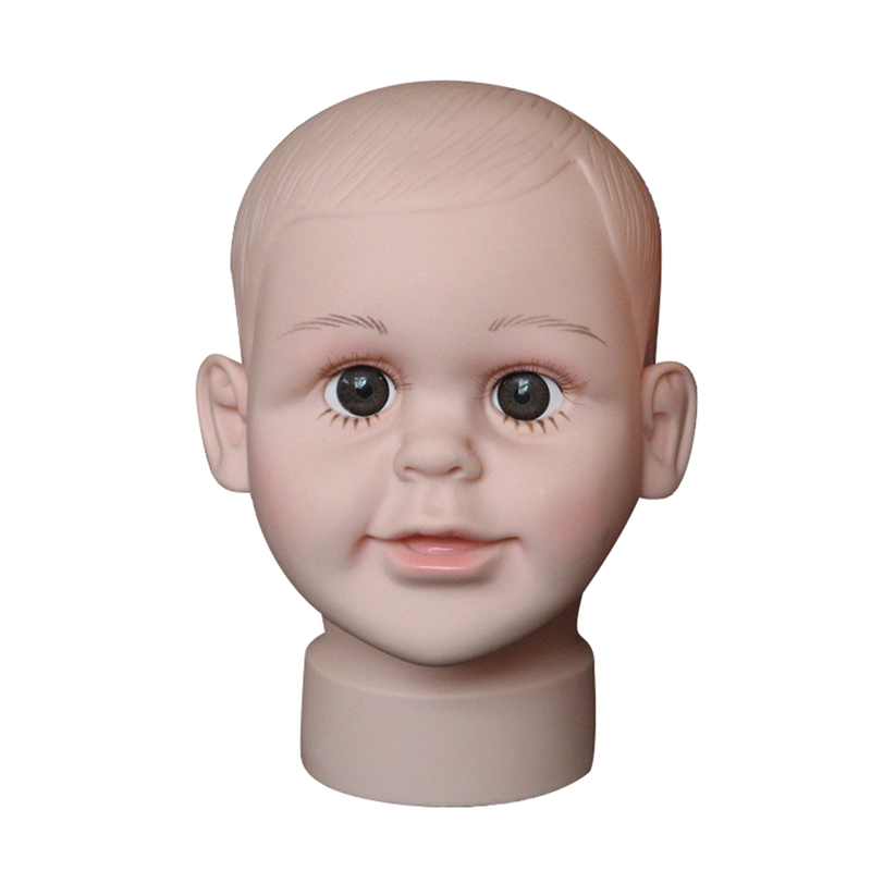 Kleines Kind Junge Mannequin Kopf PVC Kinder Hut Display Form Kopfbedeckung Kappenhalter_voghion.com