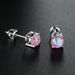 Orecchini a perno rotondi con chiusura a vite in argento sterling 925 da donna, opale di fuoco, 6 mm, regalo PE19_voghion.com