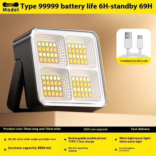 Super jasne diody LED do ładowania nowe zasilane energią słoneczną stoisko nocny rynek zewnętrzny dom długi czas pracy baterii kemping namiot światło_voghion.com
