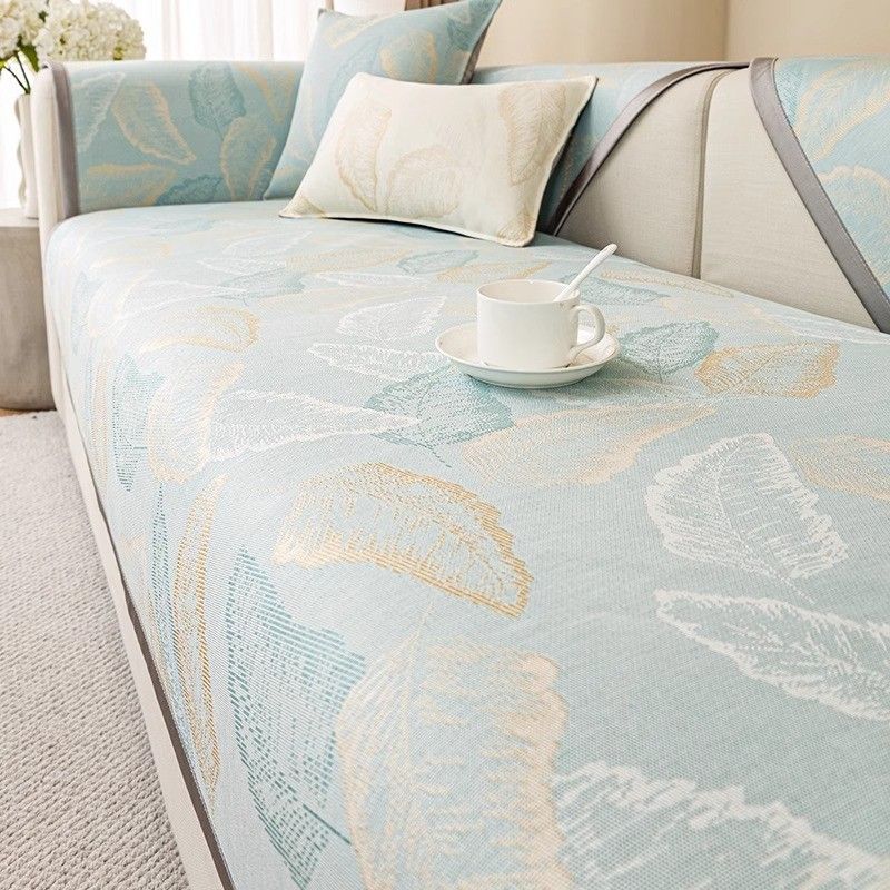 Luxury Ice Silk Sofa Cushion - Summer Cooling & All-Season Use (Breathable, Non-Slip, Modern Design)​​_voghion.com