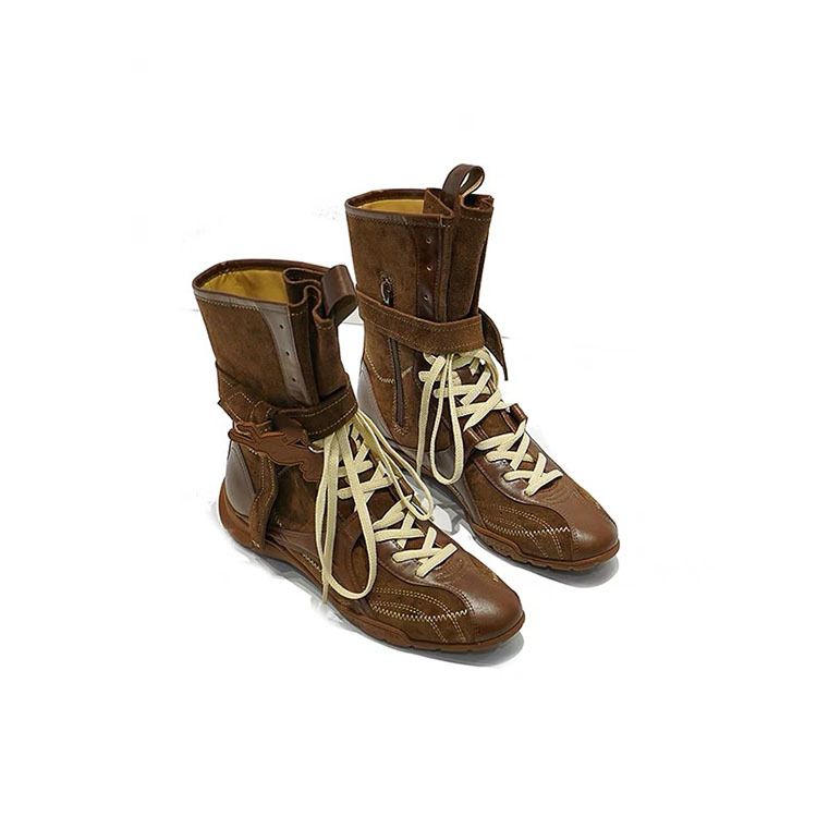Damen-Boxstiefel, Rindsleder-Version, flache Innenhöhe, Erhöhung, echtes Leder, Martin für Damen, neue Boxstiefel aus Wildleder, Schnürstiefel, kurz, deutsch_voghion.com