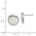 Sterling Silver Polished Button Post Earrings_voghion.com