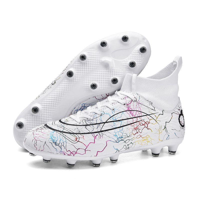 Cross-border new FGTF football shoes for men and women breathable high-top long nails AG broken nail football shoes indoor training shoes_voghion.com