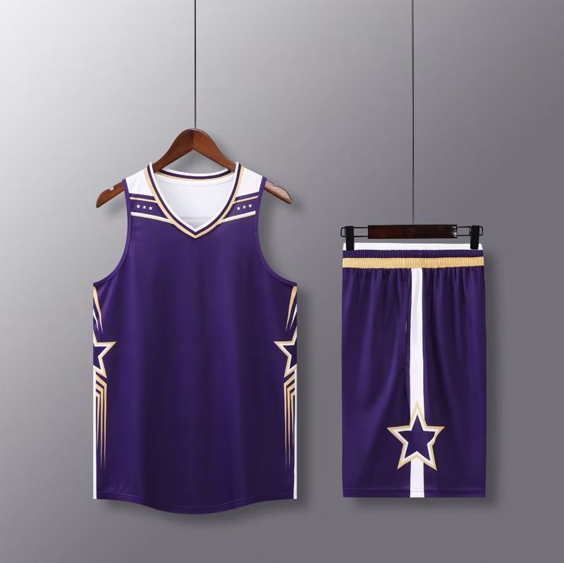 23 Basketball Suit Set Men's Printed American Summer Sports Quick Dried Match Team Kits Training Jersey Club_voghion.com