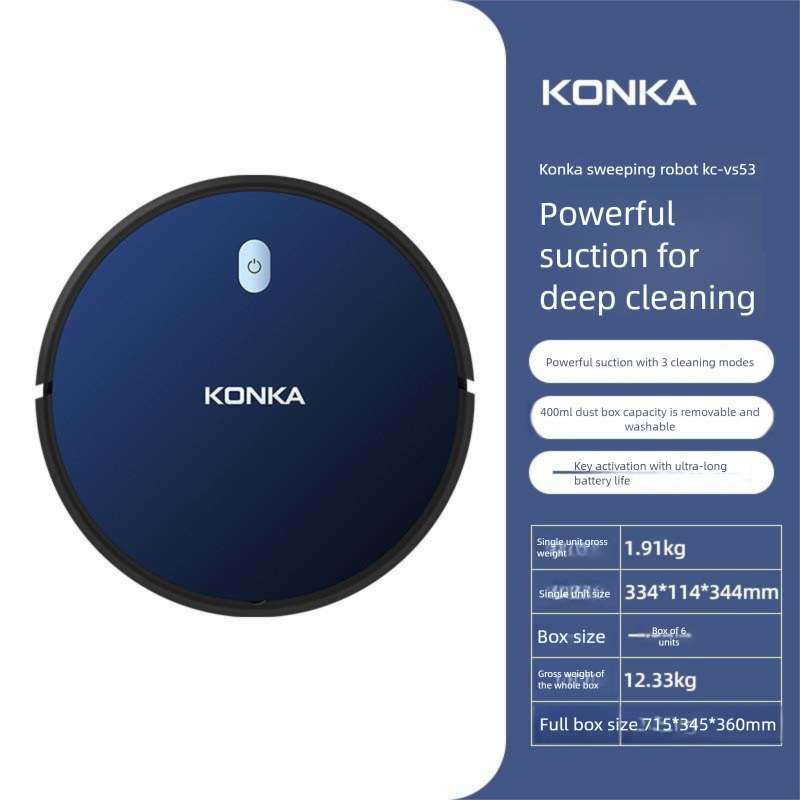 Konka Robot Vacuum Cleaner For Home, Intelligent Automatic Charging, Sweeping, Mopping, And Vacuuming 3-in-1 Cleaning_voghion.com