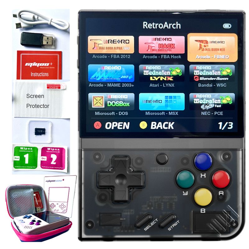 Miyoo Mini Plus+ Open Source Portable GBA PS1 Handheld Game Console_voghion.com