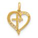 14K Polished Open Heart With Cross CZ Pendant_voghion.com
