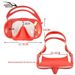 Silicone Anti-Fog Diving Mask Snorkeling Three-in-One Foldable Portable Large Field Of View Low Volume Tempered Glass_voghion.com