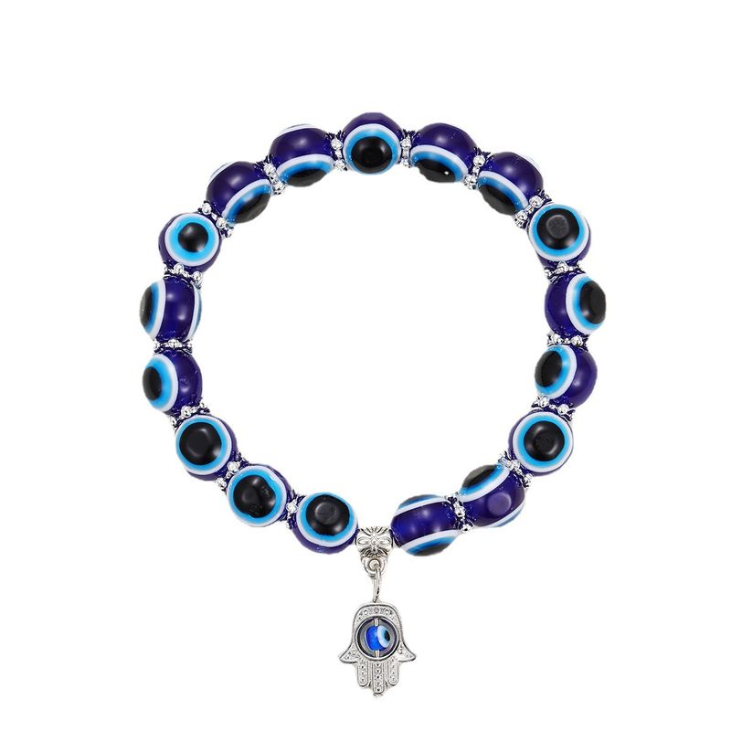Unisex Schmuck Mode Armband Schmetterling Fatima Hand Anhänger Türkei blaues Auge Armband_voghion.com